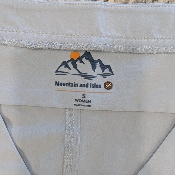 MOUNTAINS & ISLES Sun Haven Dress S Ice Blue Performance Stretch Pockets V-Neck - Picture 6 of 7